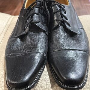 Men's Black Leather Dress Shoes